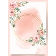 floral pink background for invitation cards 1 side
