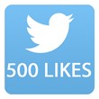500 likes Twitter