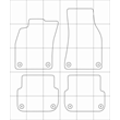 Audi A6 (C6) (04-08) Vector templates for car mats