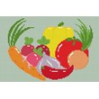 Cross stitch design "Juicy vegetables"
