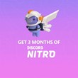 DISCORD NITRO 3 MONTHS + 2BOOSTS WARRANTY+ GET NOW
