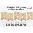 Flags alphabet a-z letters 0-9 numbers laser cut files