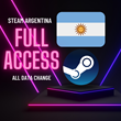 Steam Account Argentina (FULL ACCESS✅) INSTANT DELIVERY
