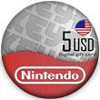 🔰 Nintendo eShop Gift Card ⭕ $5 USA [No fees]