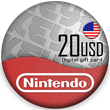 🔰 Nintendo eShop Gift Card ⭕ $20 USA [No fees]