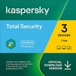 Kaspersky Total Security  3 device 1 year New License