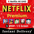 🟢 NETFLIX Premium 1 год UHD ✅ 5 Экранов 🔥 Гарантия