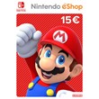 ⭐️ Nintendo eShop 15 EUR Gift Card (Official 🔑KEY)