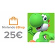 ⭐️ Nintendo eShop 25 EUR Gift Card (Official 🔑KEY)