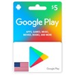 GOOGLE PLAY GIFT CARD 5$ USD - USA 🔥