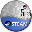 🔰 Steam Gift Card ⚫ 5 USD (USA) [No fees]