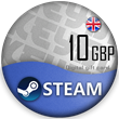 🔰 Steam Gift Card 🟣 10 GBP (GB) [No fees]