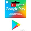 Google Play Store Turkish Gift Cards 25 TL - TRY AUTO