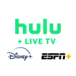 HULU  + Live TV, Disney+ (No Ads), and ESPN+
