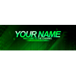 Psd-template banner (caps) for Twitch Neon