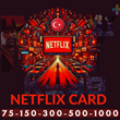 🔴 NETFLIX TURKEY CARD PREMIUM 75 - 100 + TL