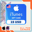 🍏 iTunes Gift Card - 15 USD (USA) 🇺🇸 🛒No fees