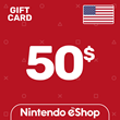 ⭐️Nintendo eShop 50$ (USD) США