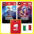 ⭐️GIFT CARDS⭐🇮🇹 LOL 1240-27000 RP (Italy)