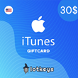 iTunes - Apple 30 USD - 30$ Gift Card [No Fee]
