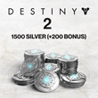 1500 ед. серебра Destiny 2 (+200 ед. в подарок)✅ПСН