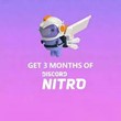 Discord Nitro 3 Month 🔥 +2 Bosst 💥Trial✅