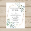 Template of the invitation to the wedding  №702