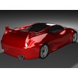 Model sports concept car red