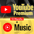 🟥 YouTube PREMIUM + MUSIC ✅6-12 МЕСЯЦА✅ НА ВАШ АККАУНТ