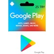 Google Play Gift Card 25 TRY Key TURKEY