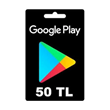 Google Play 50 TL gift card (Official KEY) Turkey ✅