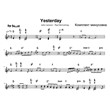 Yesterday -Beatles (sheet music and backing track for a