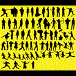 70 Vector human silhouettes