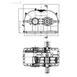 A two-stage reduction gear set of drawings