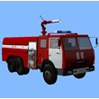 3D model of fire truck KAMAZ