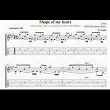 STING - Shape of my heart (ноты, табы, MIDI, текст)