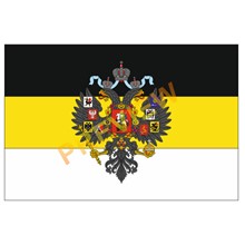 Imperial flag with the coat of arms in vector