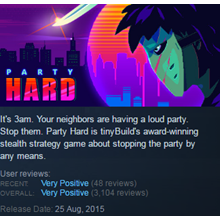 Party Hard (Steam KEY / ROW / Region free / Global)