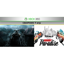 Skyrim / Burnout Paradise + 5 games | XBOX 360 | shared