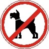 Sticker. Dogs prohibited. Format .cdr