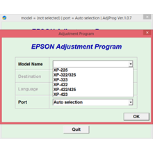 Adjustment program Epson XP-225, XP-322, XP-323,XP-423