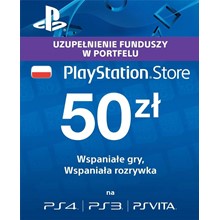 🔶PSN 50 Zloty Poland [Top-Up Wallet] Official Key