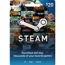 Steam wallet Card 20$ USD - SCAN of CARD | DISCOUNT