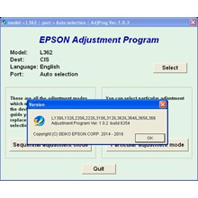 Epson L132, L222, L312, L362, L366 Adjustment Program