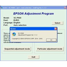 Epson Sure Color SC-P600 Adjustment Program