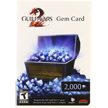 Guild Wars 2 Gem Card Code 2000 Region free