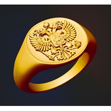 3d модель перстень с гербом России