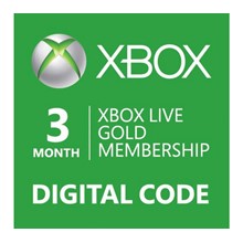 Xbox Live Gold 3 m  Digital Code + (Extension)🔑