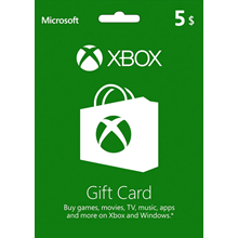 Xbox Microsoft 5$ USD (USA) Gift Card