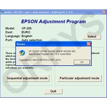 Epson XP-255, XP-257,XP-355, XP-455  Adjustment Program